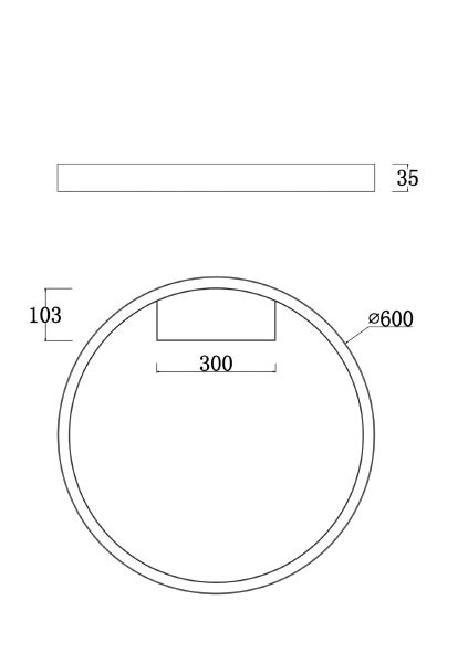 Потолочный LED светильник Maytoni Rim MOD058CL-L35B4K