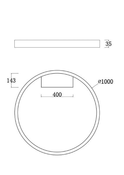 Потолочный светодиодный светильник Maytoni Rim MOD058CL-L65BS4K