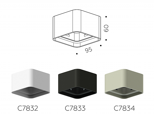 Корпус светильника накладной для насадок 70*70mm Ambrella Diy Spot C7834