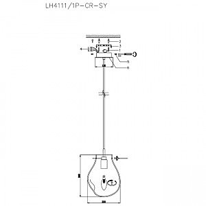 Светильник подвесной Lumien Hall Nertus LH4111/1P-CR-SY