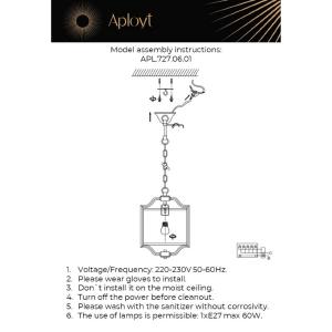 Светильник подвесной Aployt Kamila APL.727.06.01