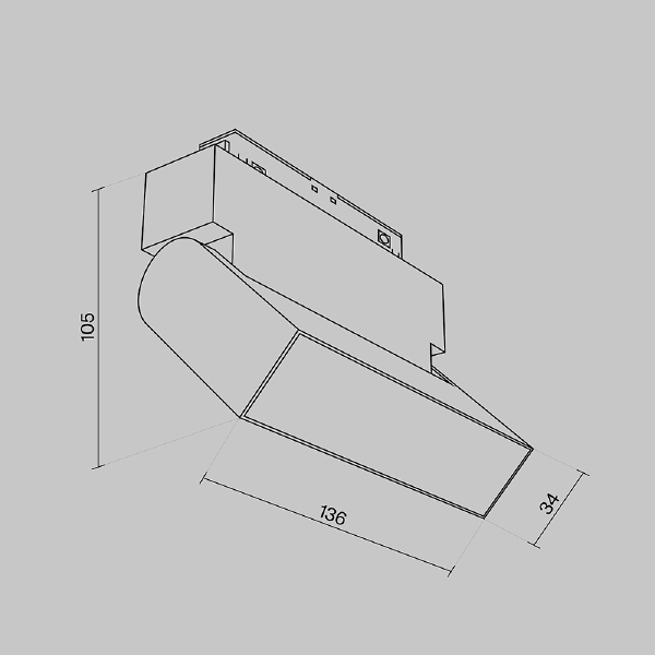 Трековый светильник Maytoni Basis Rot Gravity TR013-2-10W3K-W