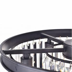 Подвесная люстра Delight Collection 1920s Odeon KR0387P-6B/P black/clear