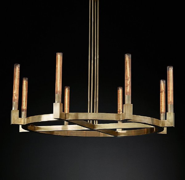 Люстра на штанге Delight Collection Cannele KM0550P-8 brass