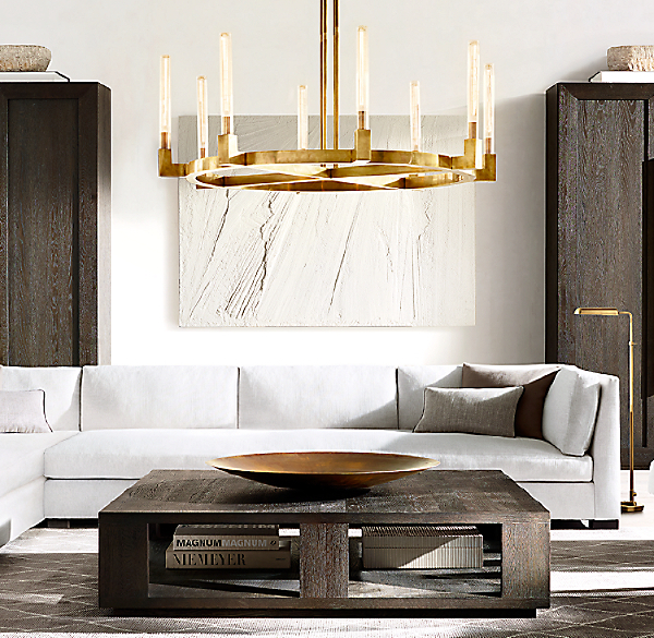 Люстра на штанге Delight Collection Cannele KM0550P-8 brass