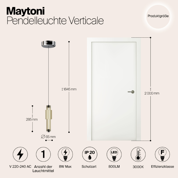 Светильник подвесной Maytoni Verticale MOD308PL-L9CG3K