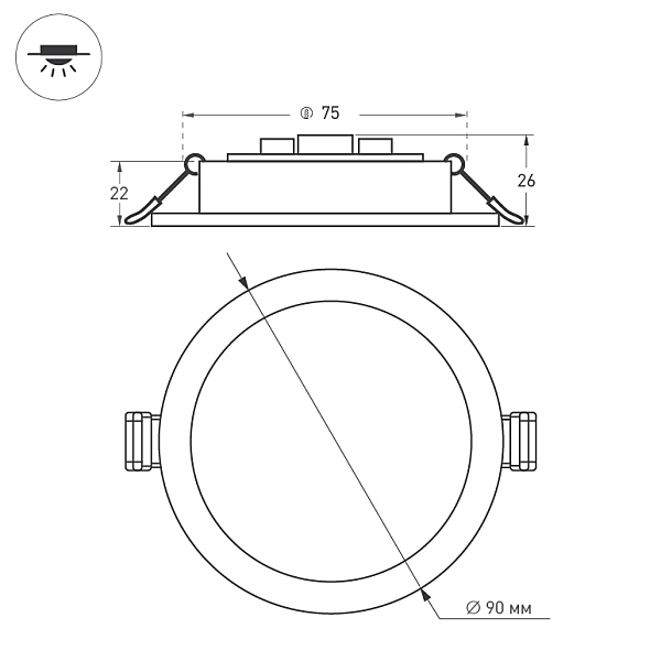 Встраиваемый светильник Arlight DL BACKLIGHT 021431