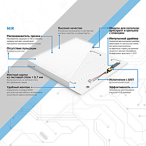 Встраиваемый светильник Gauss MiR G1-R3-00010-31G03-2003540