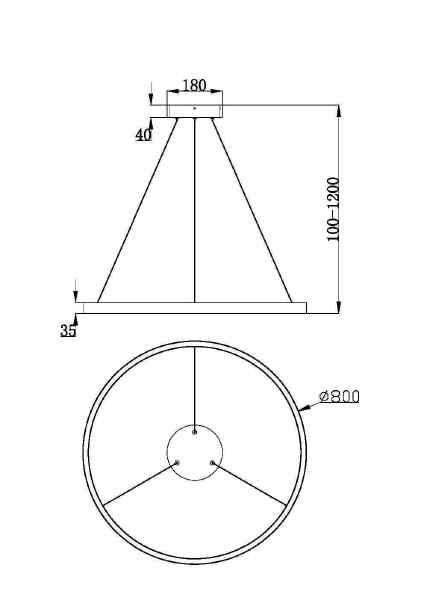 Подвесная люстра Maytoni Rim MOD058PL-L42W3K