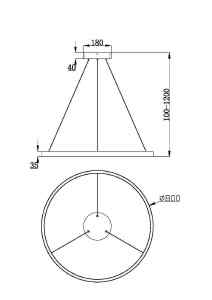 Подвесная люстра Maytoni Rim MOD058PL-L42W3K