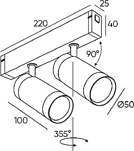 Трековый светильник Denkirs Smart Spot DK8012-BK