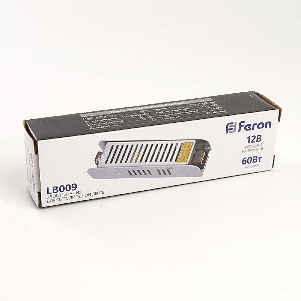 Трансформатор электронный для светодиодной ленты Feron LB009 48008
