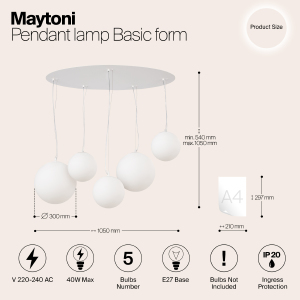 Светильник подвесной Maytoni Basic form MOD321PL-05W1