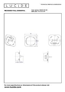 Диммер Lucide Recessed Wall Dimmer Nl 50000/00/30