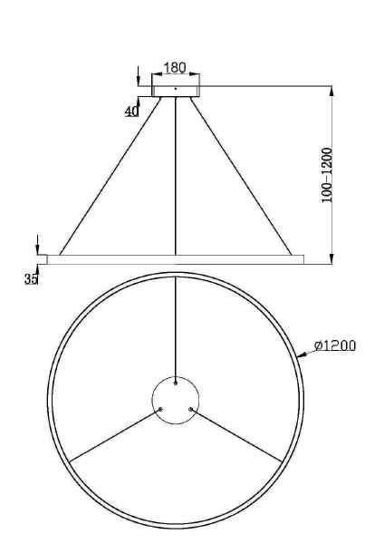 Подвесная люстра Maytoni Rim MOD058PL-L65BS3K