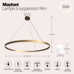 Подвесная люстра Maytoni Rim MOD058PL-L65BS3K