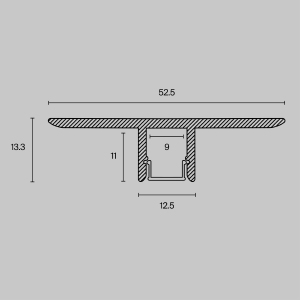 Алюминиевый профиль скрытого монтажа 53x13 Maytoni Алюминиевый профиль ALM-5313B-S-2M