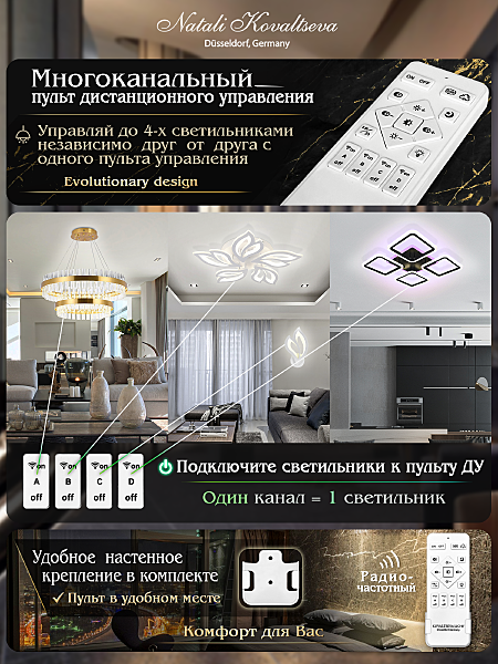 Потолочная люстра Natali Kovaltseva Cascade LED LAMPS 81157