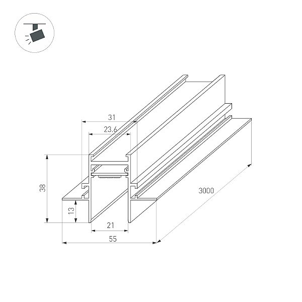 Шинопровод Arlight Mag-25 033459