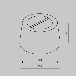 Потолочная чаша Parity накладная с коннектором питания Maytoni Pendant system Parity TRA130RSC-1B