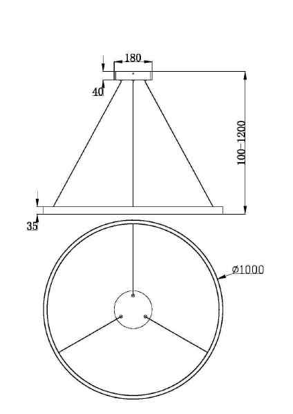 Подвесная люстра Maytoni Rim MOD058PL-L54BK