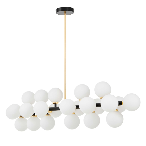 Люстра на штанге Lumina Deco LDP 6033-24 BK+GD