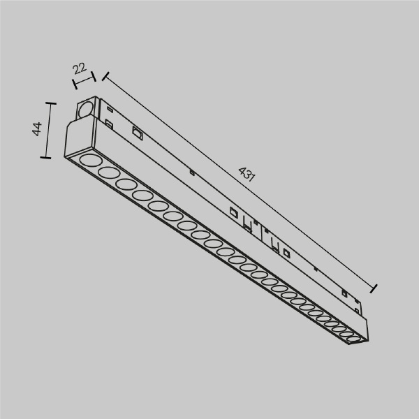 Трековый светильник Maytoni Points Exility TR031-4-24W3K-M-DS-B