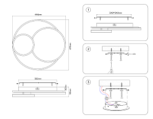 Потолочная люстра Ambrella Disk FA7719