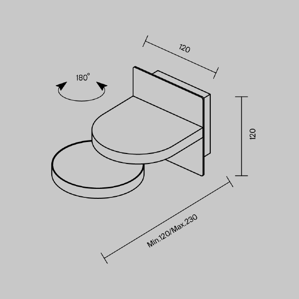 Настенный светильник Maytoni Flap MOD354WL-L12B3K