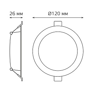 Встраиваемый светильник Gauss Elementary Downlight 997420209