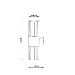 Уличный настенный светильник Arte Lamp Seginus A6515AL-2BK