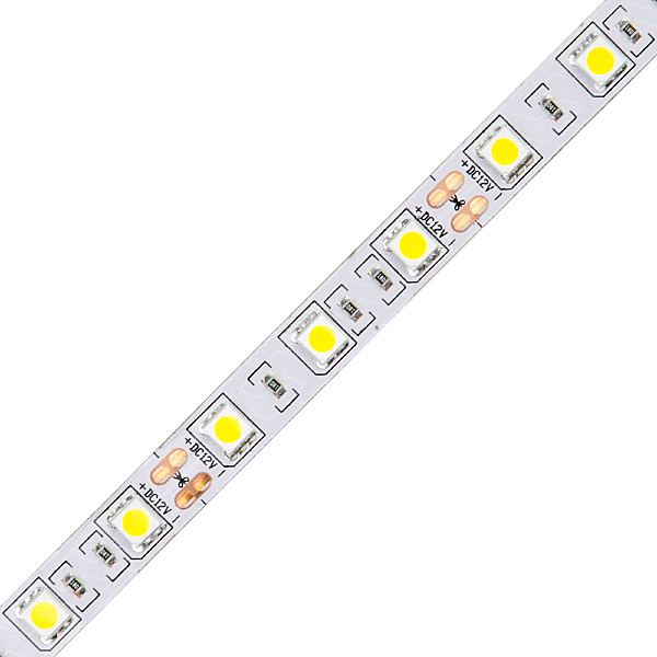 LED лента Volpe Uls-q221 ULS-Q221 5050-60LED/m-10mm-IP20-DC12V-14,4W/m-5M-6500K катушка в герметичной упаковке