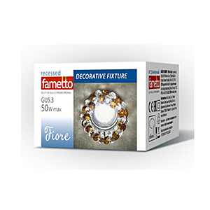 Встраиваемый светильник Fametto Fiore DLS-F130 GU5.3 CHROME/BROWN