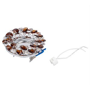 Встраиваемый светильник Fametto Fiore DLS-F130 GU5.3 CHROME/BROWN