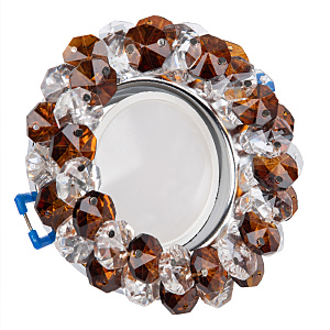 Встраиваемый светильник Fametto Fiore DLS-F130 GU5.3 CHROME/BROWN