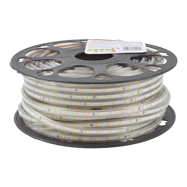 LED лента Volpe Uls-q325 ULS-Q325 2835-60LED/m-10mm-IP67-220V-6W/m-50M-WW бобина