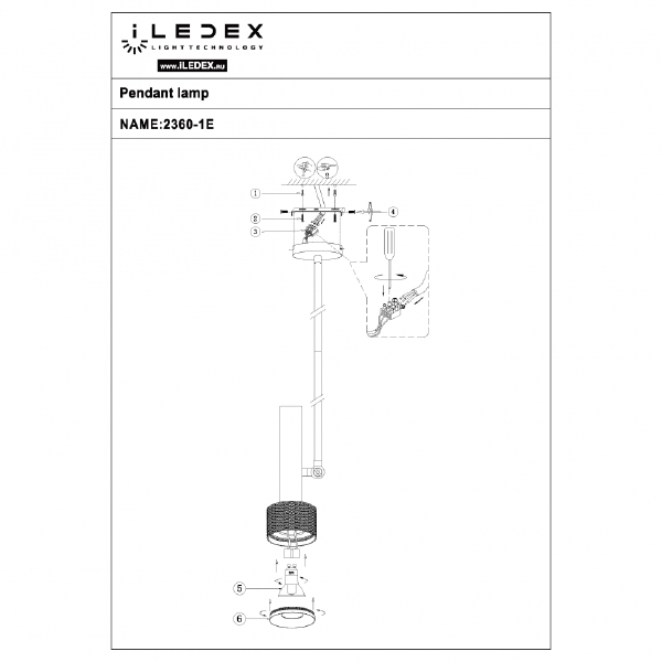 Светильник потолочный ILedex Delta 2361-1 BK+BR