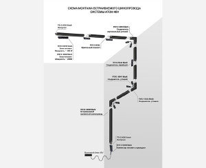 Соединитель линейный для шинопровода системы ATOM Italline IT012-5040 black
